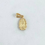 Dije Virgen Guadalupe Silueta 0.6gr / 2.2cm / Cargador Bordeado Oro Amarillo 18K