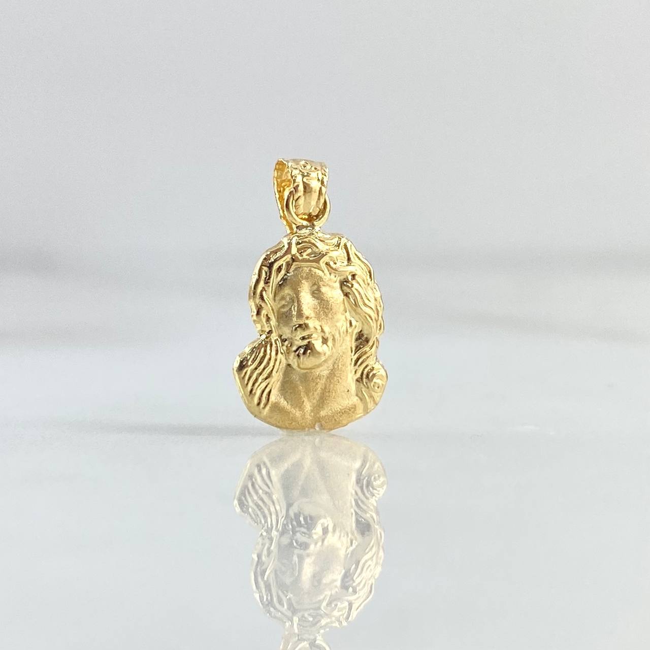 Dije Rostro Jesús 0.55gr / 1.8cm / Cargador Bordeado Oro Amarillo 18K