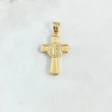 Dije Cruz Cristo 1.8gr / 3.6cm / Mate - San Benito Oro Amarillo 18K