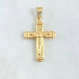 Dije Cruz Cristo INRI 2.8gr / 4.6cm / Mate Oro Amarillo 18K