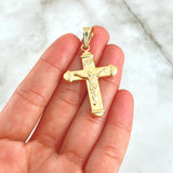 Dije Cruz Cristo INRI 2.8gr / 4.6cm / Mate Oro Amarillo 18K