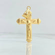 Dije Cruz Cristo INRI 2.8gr / 4.6cm / Mate Oro Amarillo 18K