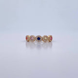 Anillo Churumbela Tupida 2.05gr / T6 1/2 / Circones Colores Oro Amarillo 18K &