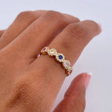 Anillo Churumbela Tupida 2.05gr / T6 1/2 / Circones Colores Oro Amarillo 18K &