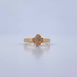 Anillo Trebol VCyA 2.5gr / T6 / Diamantado Oro Amarillo 18K &