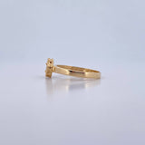 Anillo Trebol VCyA 2.6gr / T7 1/4 / Diamantado Oro Amarillo 18K &