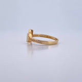 Anillo Abrazo 2.45gr / T7 / Circones Blancos Oro Amarillo 18K &