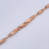 Cadena Rustico Barril 9.05gr / 60.6cm / 3.3mm Oro Rosa 18K &