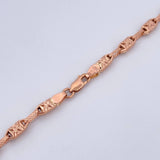 Cadena Rustica Equis Doble 13.9gr / 61.6cm / 3.7mm Oro Rosa 18K &