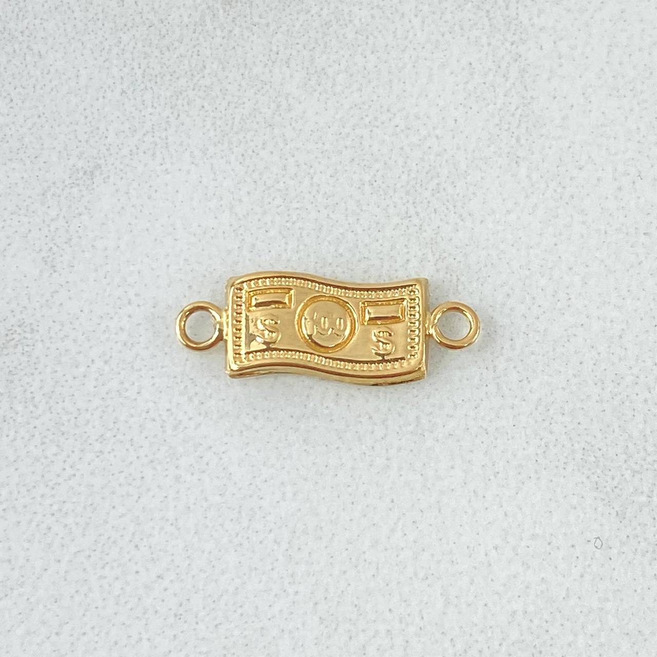 Herraje Dolar 0.45gr / 1.5cm / Liso Oro Amarillo 18K