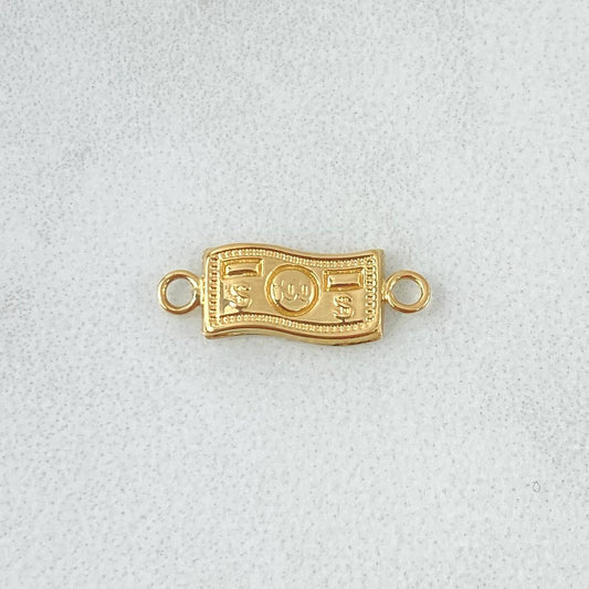 Herraje Dolar 0.4gr / 1.5cm / Liso Oro Amarillo 18K