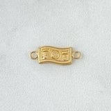 Herraje Dolar 0.45gr / 1.5cm / Liso Oro Amarillo 18K