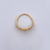 Anillo Corona 15s 1.75gr / T7 / Circones Blancos Oro Amarillo 18K &