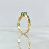 Anillo Solitario Linea Tupida 3.3gr / T6 3/4 / Esmeraldas 50Pts Oro Amarillo 18K (Joya)