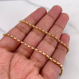 Cadena Rustica Espiga 10.75gr / 60cm / Lisa Oro Amarillo 18K &