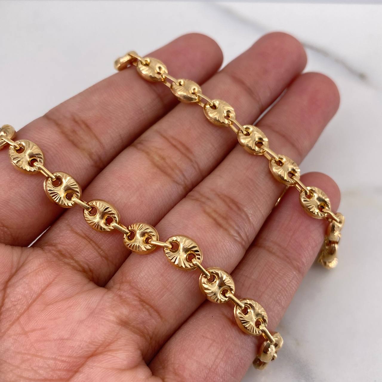 Cadena GC 17.7gr / 60cm / 4.5mm Diamantada Oro Amarillo 18K &