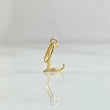 Dije Letra L Cursiva Delgada 0.3gr / 1.7cm / Lisa Oro Amarillo 18K ©