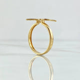 Anillo Mariposa 2.65gr / T6 1/2 / Circones Blancos Oro Amarillo 18K