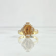 Anillo Virgen Milagrosa 3.9gr / T7 1/4 / Circones Blancos Oro Amarillo 18K