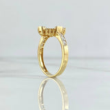 Anillo Virgen Milagrosa 3.9gr / T7 1/4 / Circones Blancos Oro Amarillo 18K