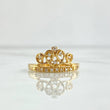 Anillo Princesa 2.1gr / T8 / Circones Blancos Oro Amarillo 18K