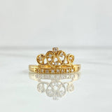 Anillo Princesa 2.1gr / T8 / Circones Blancos Oro Amarillo 18K