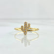 Anillo Cactuus 1.15gr / T6 1/2 / Circones Blancos Oro Amarillo 18K