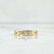 Anillo Solitario Doble Infinito 1.35gr / T6 / Circones Blancos Oro Amarillo 18K