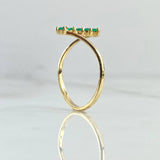 Anillo Estela Vertical 1.5gr / T8 / Esmeraldas 25 Pts Oro Amarillo 18K (Joya)