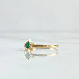 Anillo Estrella 0.95gr / T6 1/2 / Esmeralda 5 Pts Oro Amarillo 18K (Joya)