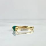 Anillo Solitario Abrazo 2.3gr / T7 / Esmeraldas 28 Pts Oro Amarillo 18K (Joya)