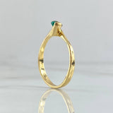 Anillo Solitario Abrazo 2.3gr / T7 / Esmeraldas 28 Pts Oro Amarillo 18K (Joya)