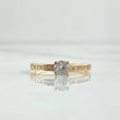 Anillo Solitario Cuatro Puntas 1.6gr / T7 1/4 / Circones Blancos Oro Amarillo 18K