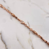 Cadena Rustica Dubai 80.25gr / 60cm / 7.1mm Oro Rosa 18K &