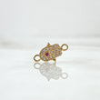 Herraje Mano Hamsa 0.5gr / 1.4cm / Circones Blancos Fucsia Oro Amarillo 18K ©