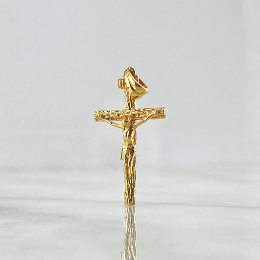 Dije Cruz Cristo Olivo 2.5gr / 3.5cm / Oro Amarillo 18K ©