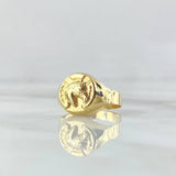 Anillo Sello Caballo Media Herradura 1.25gr / T6 1/2 / Oro Amarillo 18K