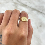 Anillo Sello Caballo Media Herradura 1.25gr / T6 1/2 / Oro Amarillo 18K