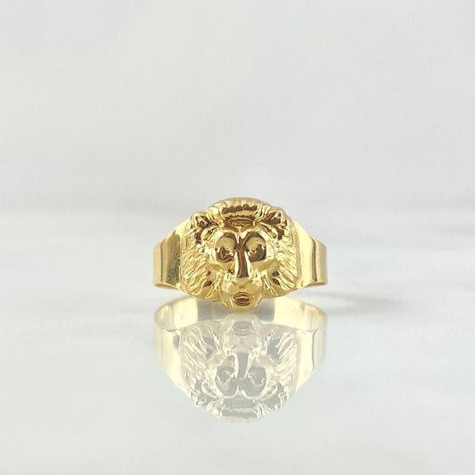 Anillo León Liso 1.05gr / T4 3/4 / Oro Amarillo 18K ©