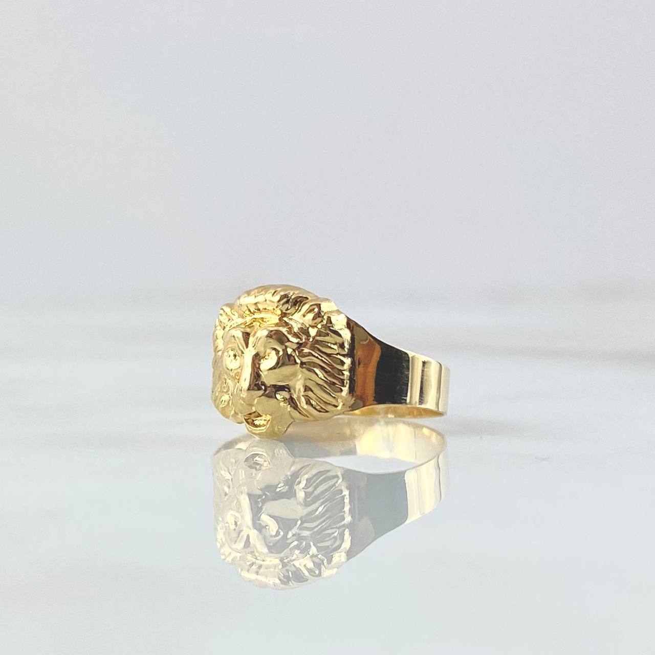 Anillo León Liso 1.05gr / T4 3/4 / Oro Amarillo 18K ©