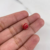 Bola Neoro 3 Rayas 0.27gr / 8mm Roja Oro Amarillo 18K &