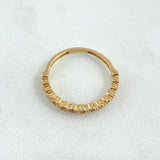 Anillo Churumbela Puntos 1.45gr / T5 1/2 / Circones Blancos Oro Amarillo 18K *