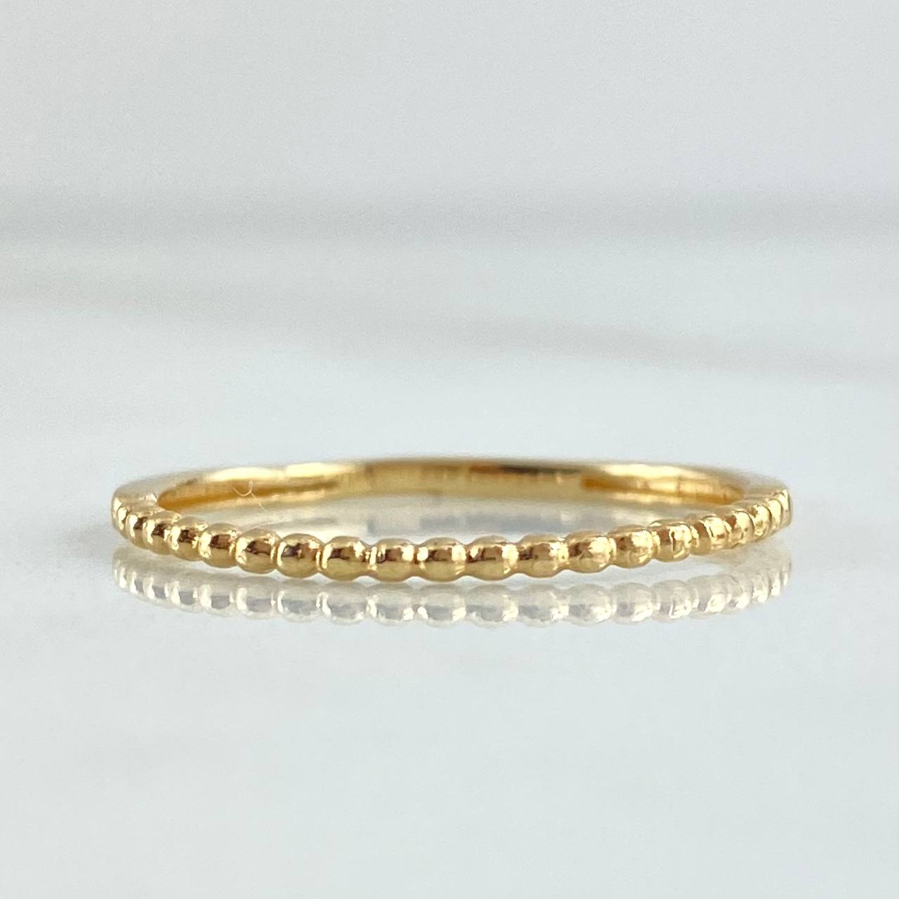 Anillo Burbujas Parciales 1.1gr / T7 1/4 / Oro Amarillo 18K *