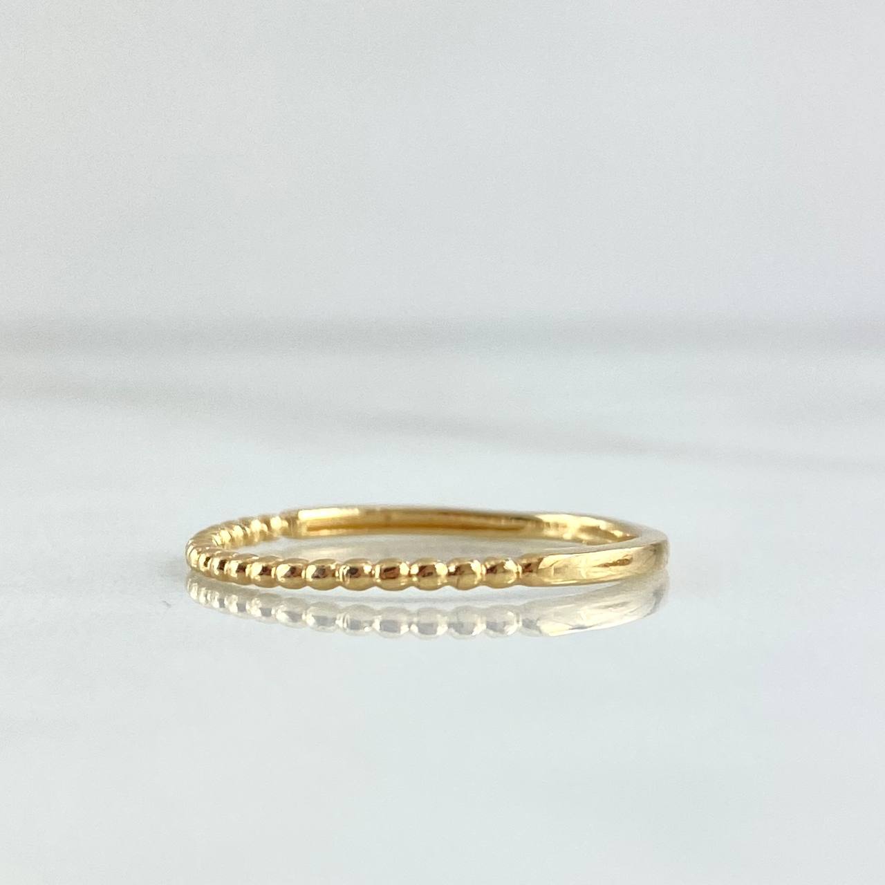 Anillo Burbujas Parciales 1.1gr / T7 1/4 / Oro Amarillo 18K *