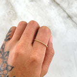 Anillo Burbujas Parciales 1.1gr / T7 1/4 / Oro Amarillo 18K *