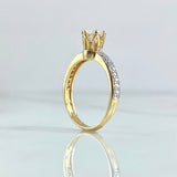 Anillo Solitario Puntual 2.65gr / T6 / Circones Blancos Oro Amarillo 18K *