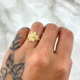 Anillo Cruz Cristo 1.35gr / T5 / Oro Amarillo 18K *