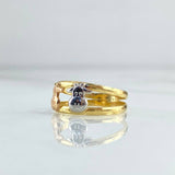 Anillo Vaca Doble 1.1gr / T4 / Tres Oros 18K *