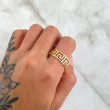 Anillo Tribal 5.4gr / T10 3/4 / Oro Amarillo 18K