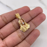 Dije Rostro Cristo 3.4gr / 2.7cm / Tres Oros 18K &